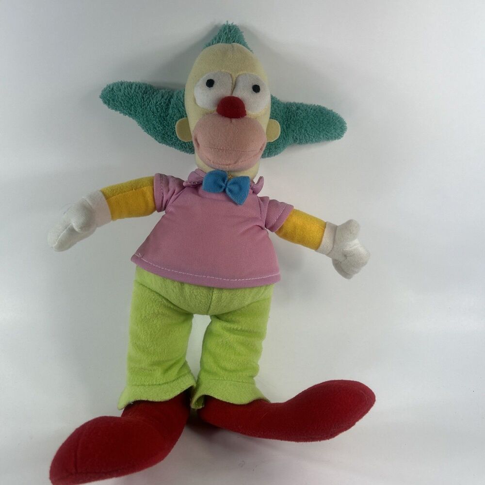 The Simpsons Krusty the Clown 12" Plush Doll Stuffed Animal Universal Studios